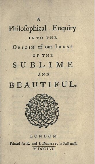 Recherche philosophique sur l'origine de nos idées du sublime et du beau — page de titre