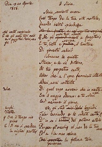 A Silvia — page de titre