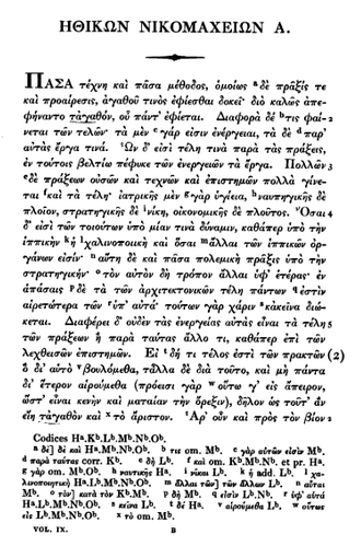 Éthique à Nicomaque — page de titre