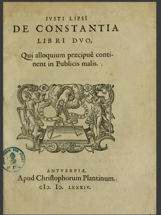 De constantia — page de titre