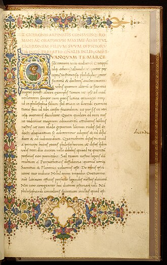 De officiis — page de titre