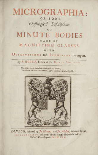 Micrographia — page de titre