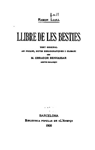 Livre des bêtes — page de titre