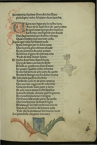 L'Acerba — page de titre