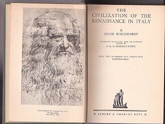 La civilisation de la Renaissance en Italie — page de titre