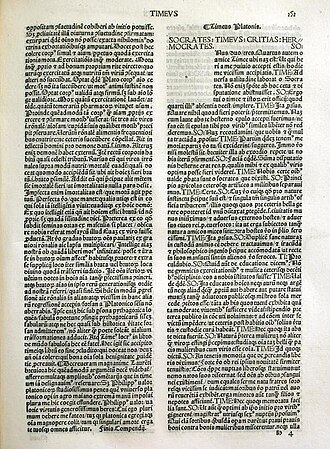 Timée — page de titre