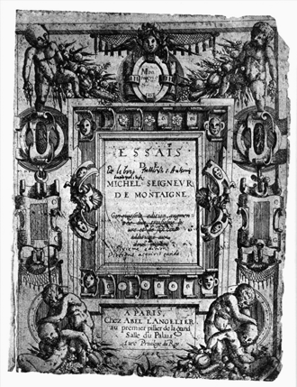 Essais — page de titre