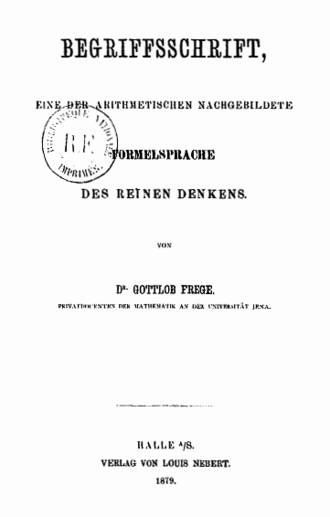 Idéographie — page de titre
