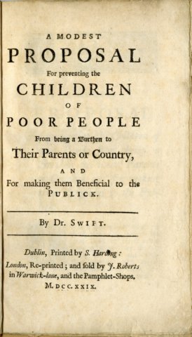 Modeste proposition — page de titre