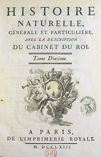 Histoire naturelle — page de titre