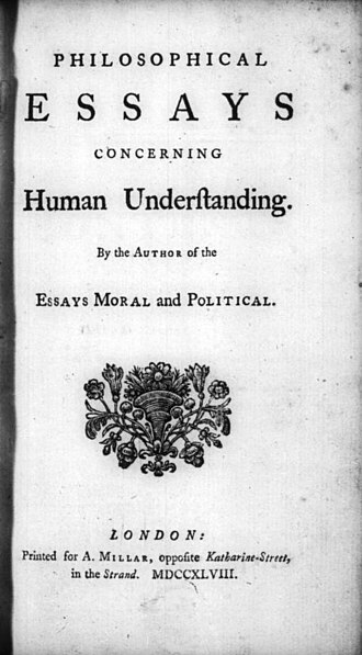 Enquête sur l'entendement humain — page de titre