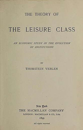 Théorie de la classe de loisir — page de titre