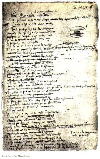 Monadologie — page de titre