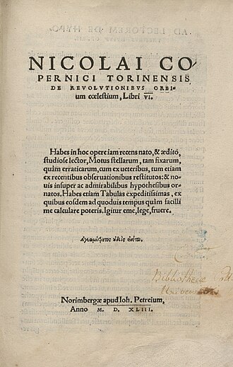 De revolutionibus orbium coelestium — page de titre