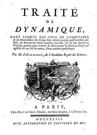 Traité de dynamique — page de titre