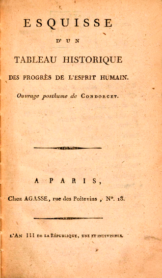 Esquisse d'un tableau historique des progrès de l'esprit humain — page de titre