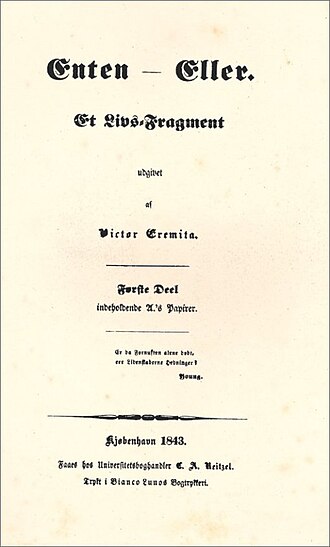 Ou bien... ou bien — page de titre