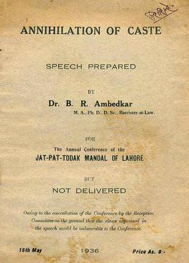 Annihilation of Caste — page de titre