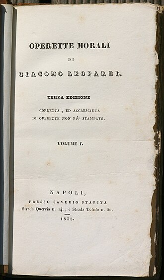 Small Moral Works — page de titre
