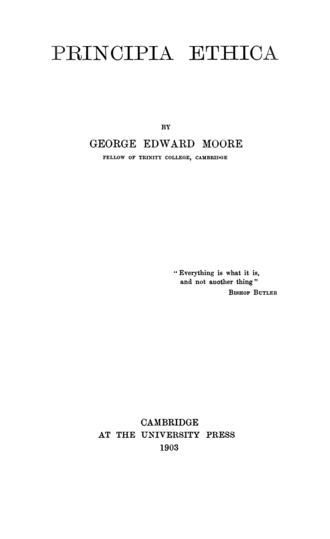 Principia Ethica — page de titre