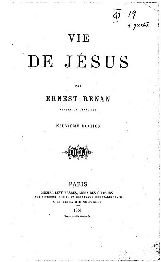 Vie de Jésus — page de titre