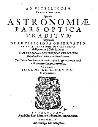 Astronomiae Pars Optica — page de titre