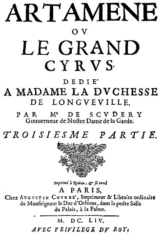 Artamène ou le Grand Cyrus — page de titre