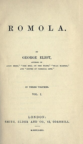 Romola — page de titre