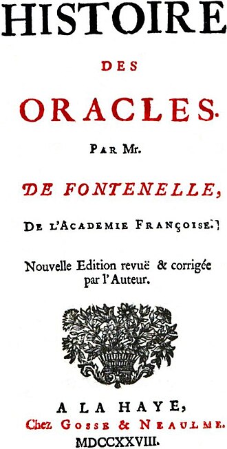 Histoire des oracles — page de titre