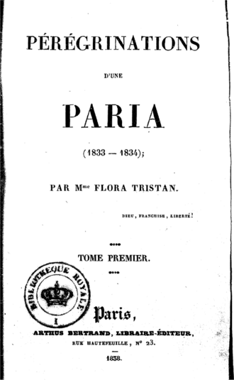 Pérégrinations d'une paria — page de titre