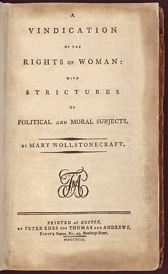 Défense des droits de la femme — page de titre