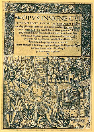 Defensor pacis — page de titre