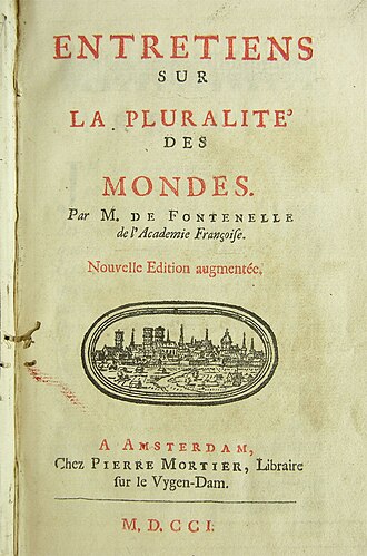 Entretiens sur la pluralité des mondes — page de titre