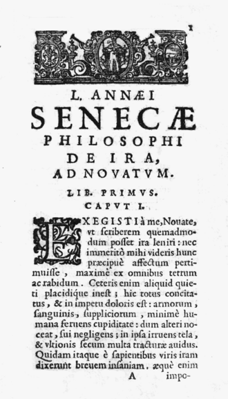 De la colère — page de titre