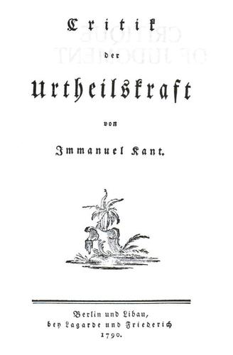 Critique de la faculté de juger — page de titre