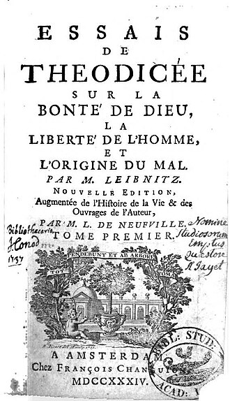 Essais de Théodicée — page de titre