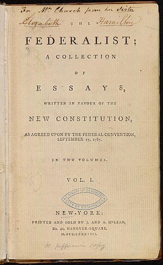 Le Fédéraliste — page de titre