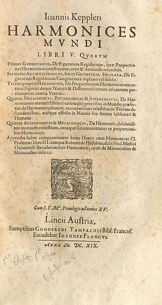 Harmonices Mundi — page de titre