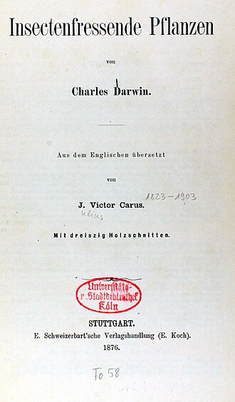 Insectivorous Plants — page de titre