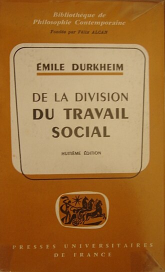 De la division du travail social — page de titre